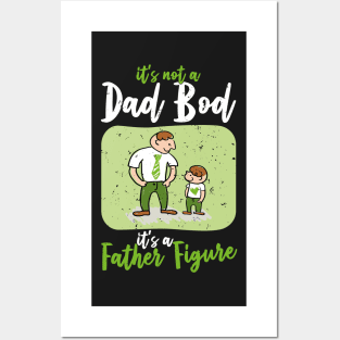 Dad Bod | White And Green Text Funny Dad Posters and Art